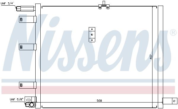 Конденсатор, кондиционер 94300 NISSENS