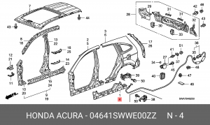 Панель порога 04641SWWE00ZZ HONDA