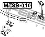 Втулка стабилизатора MZSB-010 FEBEST