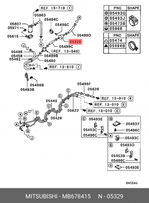 Топливный фильтр MB678415 MITSUBISHI