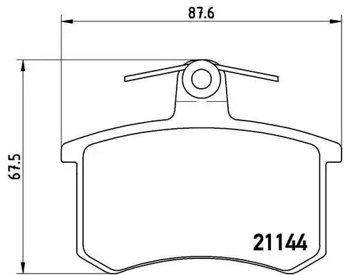 Комплект тормозных колодок, диско P85013 BREMBO