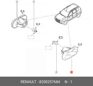 Повторитель указателя поворота 8200257684 RENAULT