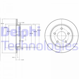 Тормозной диск BG2332 DELPHI