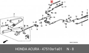 Трос, стояночная тормозная система 47510SR1A01 HONDA