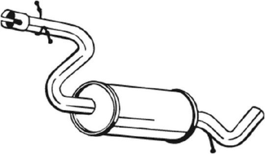 Средний глушитель выхлопных газов 233-507 BOSAL