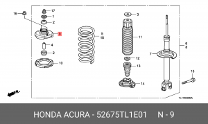 Опора амортизатора подвески 52675TL1E01 HONDA