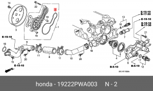 Прокладка, выпускной трубопровод 19222PWA003 HONDA