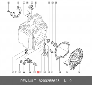 Пробка слива масла 8200255625 RENAULT