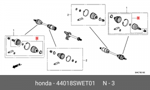 Пыльник ШРУСа (комплект) 44018SWET01 HONDA