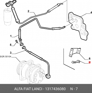 Амортизатор подвески 1317436080 ALFA FIAT LANCIA