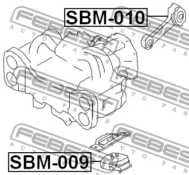 Подушка двигателя SBM-010 FEBEST