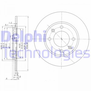 Тормозной диск BG2445 DELPHI