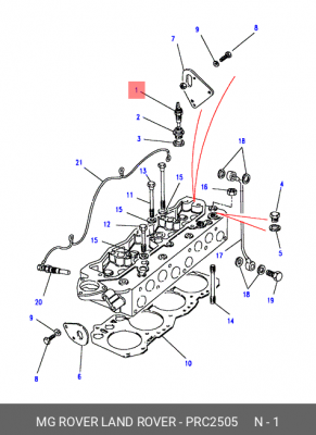 Температурный датчик охлаждающей жидкости PRC2505 MG ROVER LAND ROVER