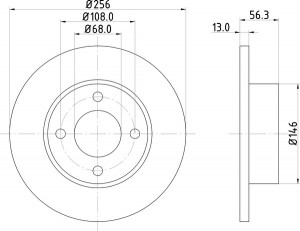 Тормозной диск MDC756 MINTEX