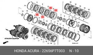 Диск фрикционный АКПП 22656P7T003 HONDA