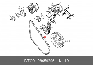 Клиновой ремень 98456206 IVECO