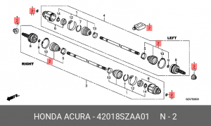 Пыльник ШРУСа (комплект) 42018SZAA01 HONDA