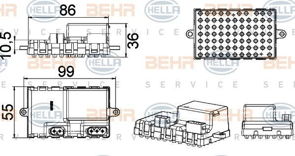 Блок управления, отопление / вентиляция 5HL 351 321-211 HELLA