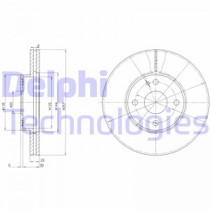 Тормозной диск BG2804 DELPHI