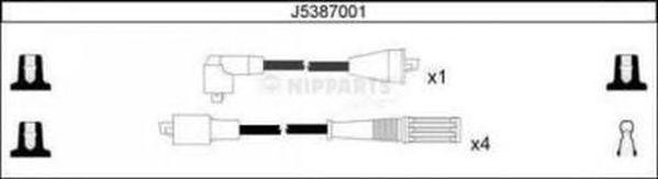 Ккомплект проводов зажигания J5387001 H B JAKOPARTS NIPPARTS