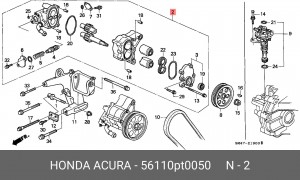 Гидравлический насос, рулевое управление 56110PT0050 HONDA