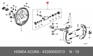 Колесный тормозной цилиндр 43300692013 HONDA