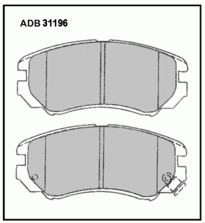 Колодки тормозные дисковые ADB31196 ALLIED NIPPON