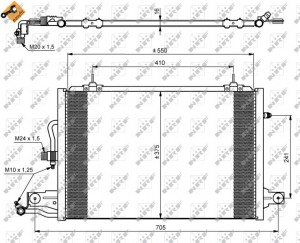 Конденсатор, кондиционер 35031 NRF