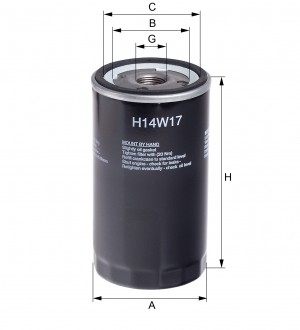Масляный фильтр H14W17 HENGST