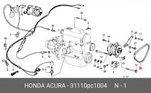 Поликлиновой ремень 31110PC1004 HONDA