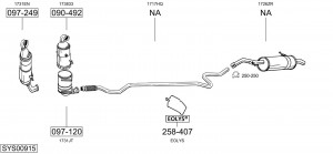 Глушитель выхлопных газов конечный 145393 BOSAL