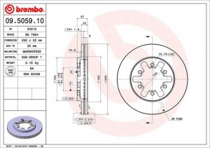 Тормозной диск 09.5059.10 BREMBO