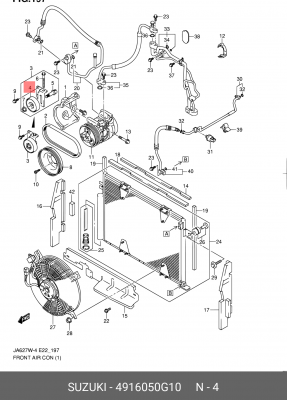 Ролик ремня приводного 49160-50G10 SUZUKI