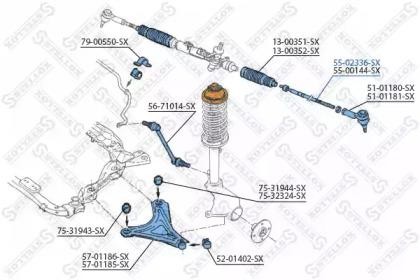 Опора шаровая подвески 55-02336-SX STELLOX