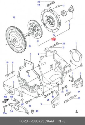 Комплект сцепления R88GX-7L596-AA FORD
