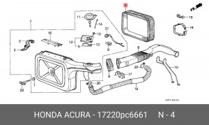 Воздушный фильтр 17220PC6661 HONDA