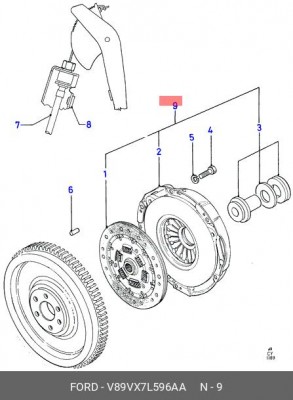 Комплект сцепления V89VX-7L596-AA FORD