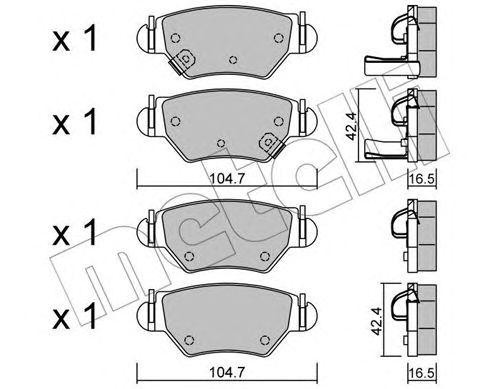 Комплект тормозных колодок, диско 22-0259-0 METELLI
