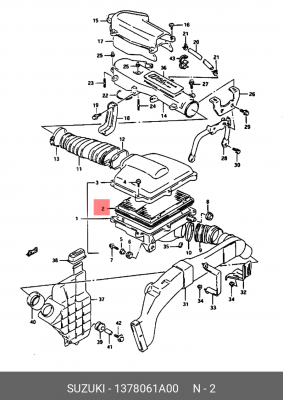Воздушный фильтр 1378061A00 SUZUKI