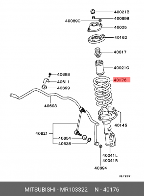 Пружина подвески MR103322 MITSUBISHI