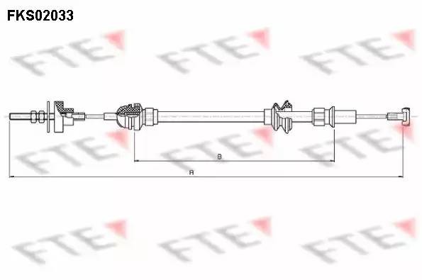 Трос, управление сцеплением FKS02033 FTE