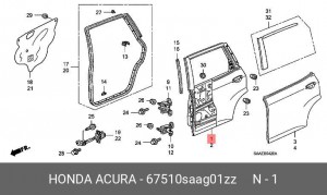 Дверь задняя 67510SAAG01ZZ HONDA