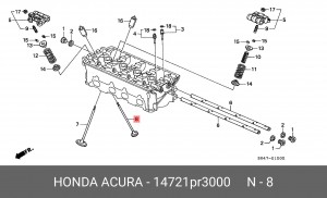 Выпускной клапан 14721PR3000 HONDA