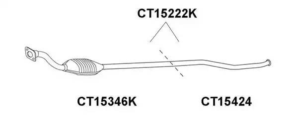 Ремонтная трубка, катализатор CT15424 VENEPORTE
