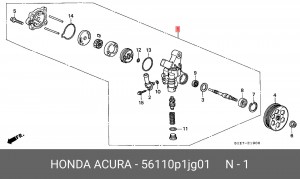 Гидравлический насос, рулевое управление 56110P1JG01 HONDA