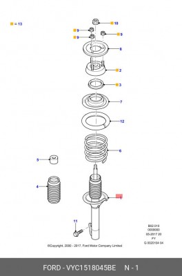 Амортизатор подвески VYC15-18045-BE FORD