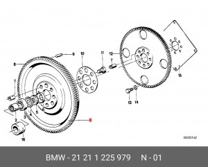 Маховик 21 21 1 225 979 BMW