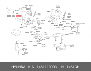 Кольцо стопорное 1461110003 HYUNDAI KIA