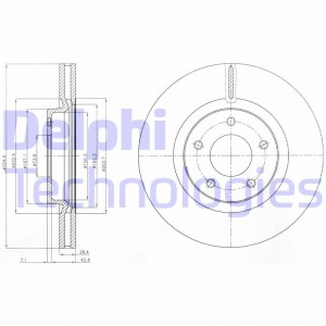 Тормозной диск BG3544 DELPHI