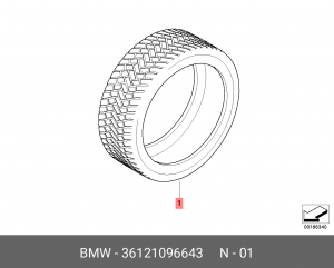 Шина 36 12 1 096 643 BMW
